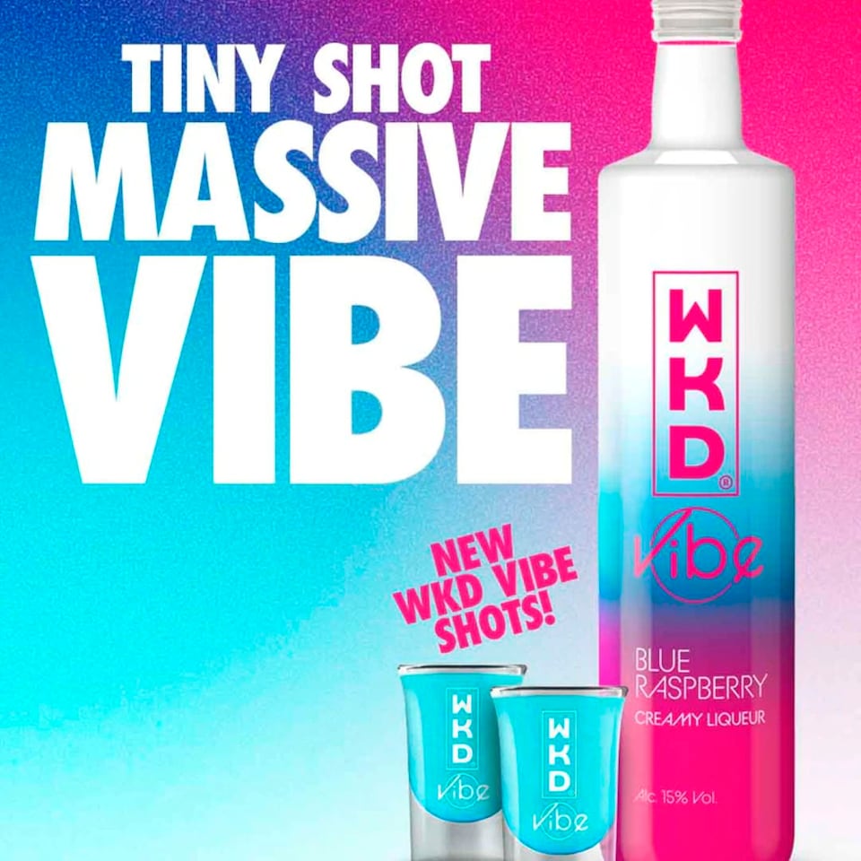 image 1 of WKD Vibe Creamy Liqueur - Blue Raspberry 500ml