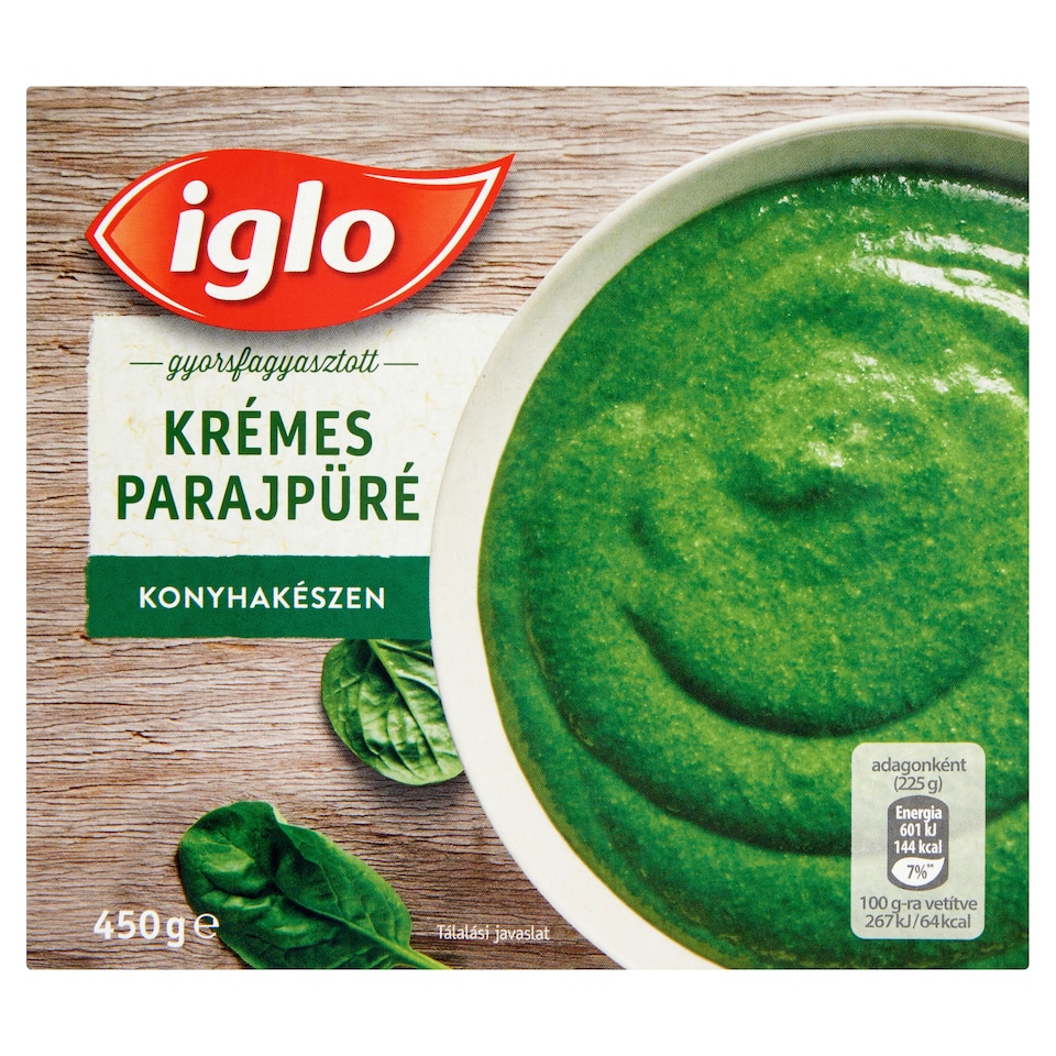 Iglo Quick-Frozen Creamy Spinach Purée 450 g