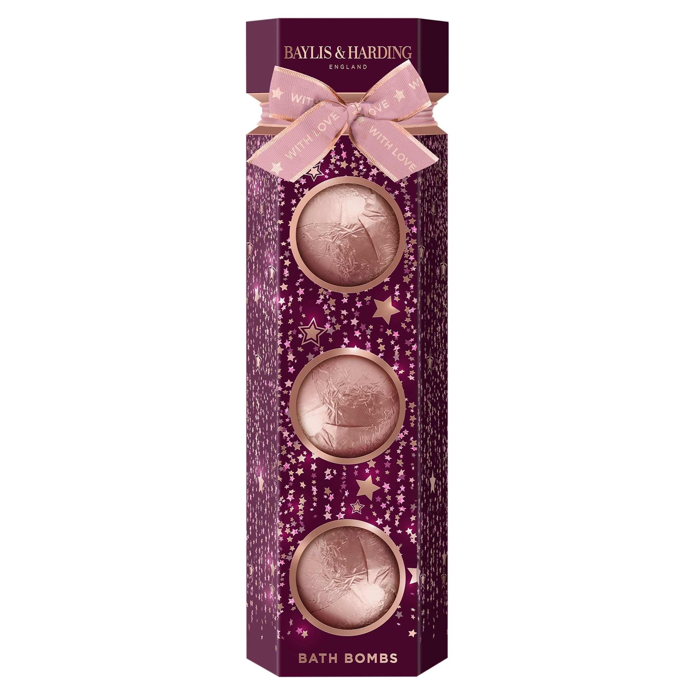 Baylis & Harding Wild Cherry & Vanilla Luxury Bath Bomb 3x100g