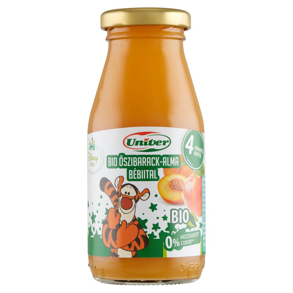 Univer BIO őszibarack-alma bébiital 4 hónapos kortól 200 ml