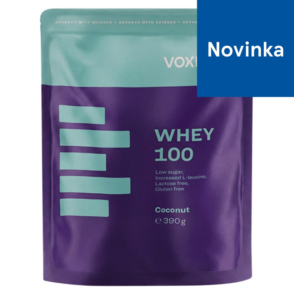 Voxberg Protein Whey 100 bielkovinový prášok príchuť kokos 13 x 30 g (390 g)