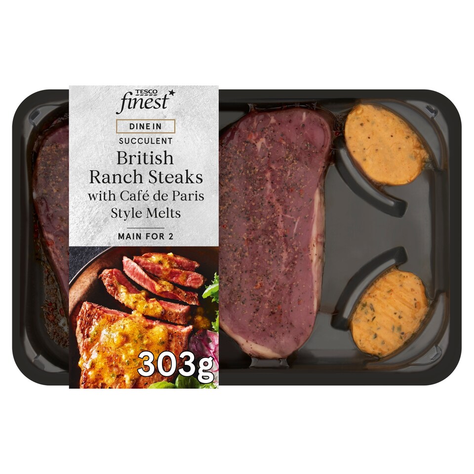 Tesco Finest Ranch Steak with Cafe De Paris Melt 303g