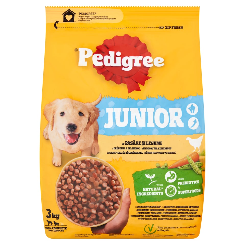 Obrázek 1 pro produkt Pedigree Junior s drůbežím a zeleninou 3kg