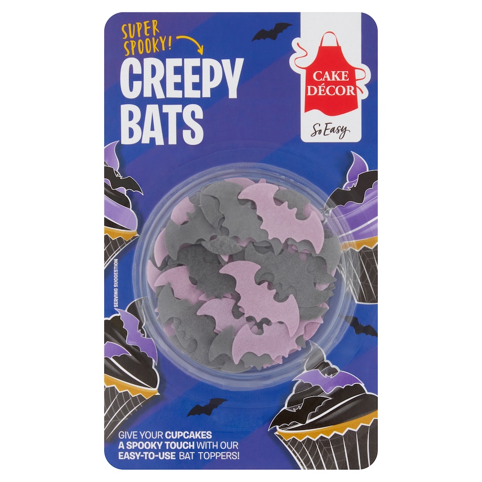 Cake Decor Wafer Creepy Bats 4G