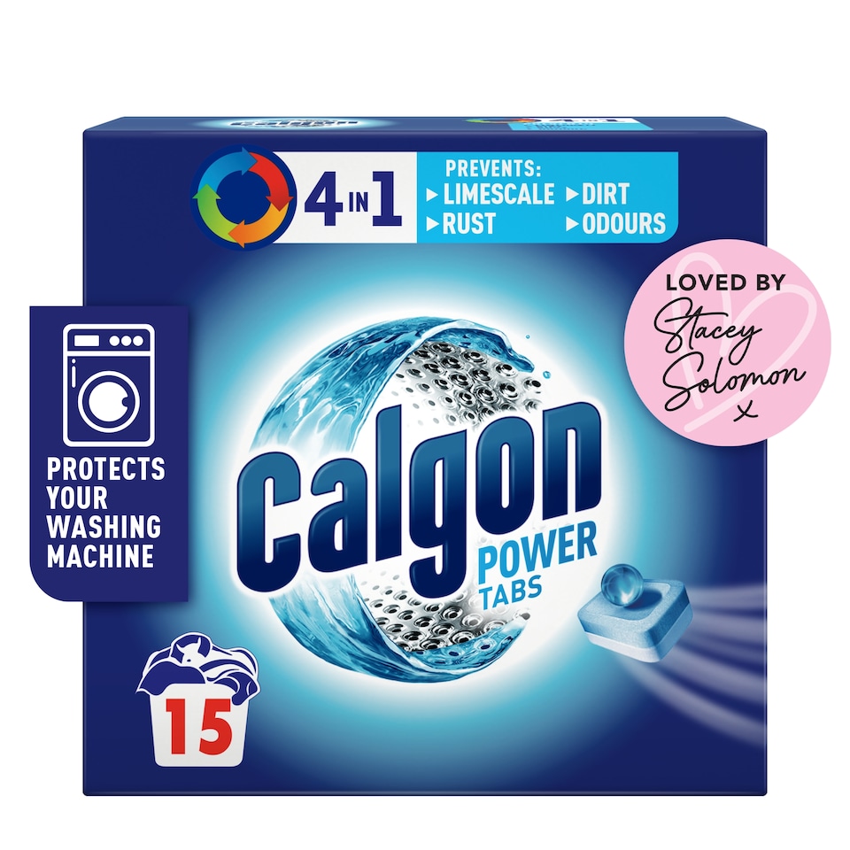 image 1 of Calgon 4 in 1 Washing Machine Cleaner Limescale 15 Tablets
