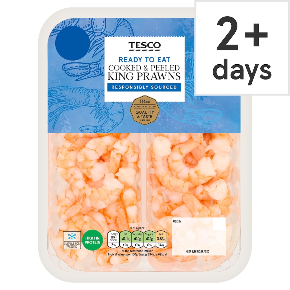 Tesco Cooked & Peeled King Prawns 300g