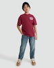 image 2 of F&F Boys Pure Cotton Slogan Short Sleeved T-Shirt in Burgundy