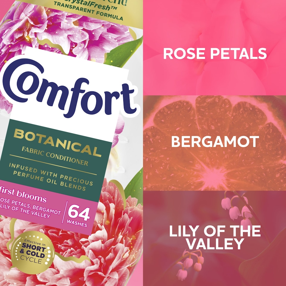 image 1 of Comfort Botanical First Blooms Fabric Conditioner 64 Wash 960ml