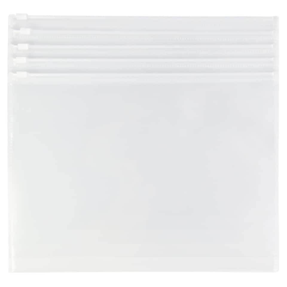 Tesco A4 Zipper Wallet 5 Pack