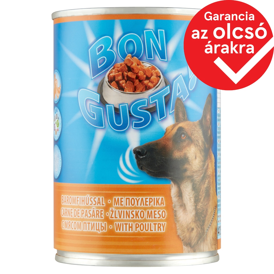Bon Gusta! Complete Pet Food for Adult Dogs with Poultry Meat 415 g