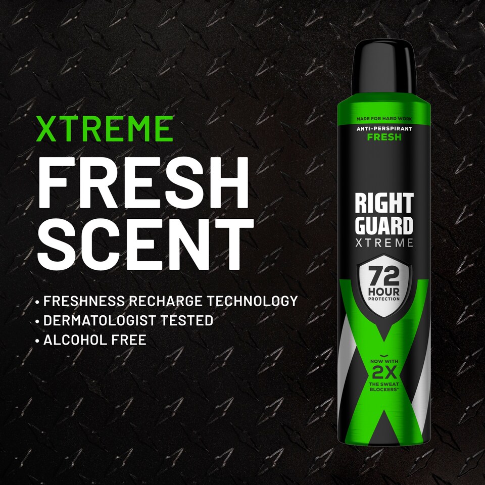 image 1 of Right Guard Xtreme Male 72 Hours Protection Anti-Perspirant Fresh 250ml 