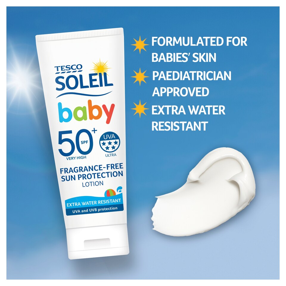 image 1 of Tesco Soleil Baby Sun Lotion Spf50+ 200Ml