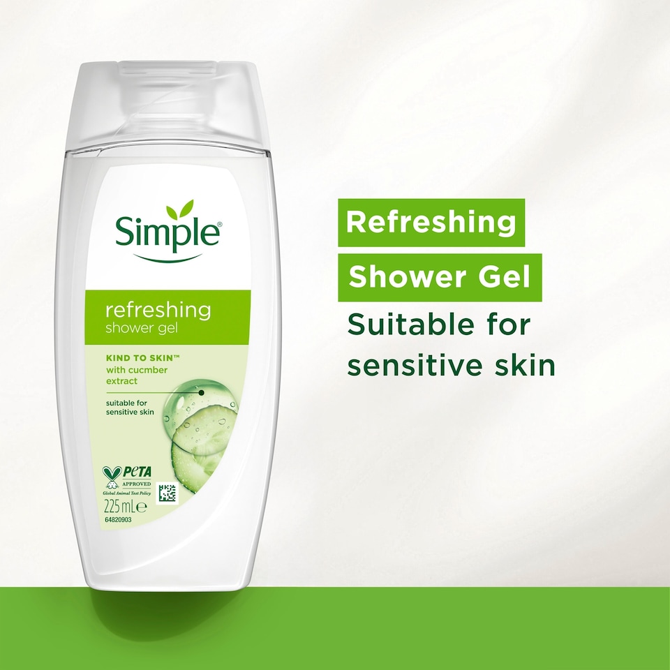 image 1 of Simple Refreshing Shower Gel Body Wash 225ml