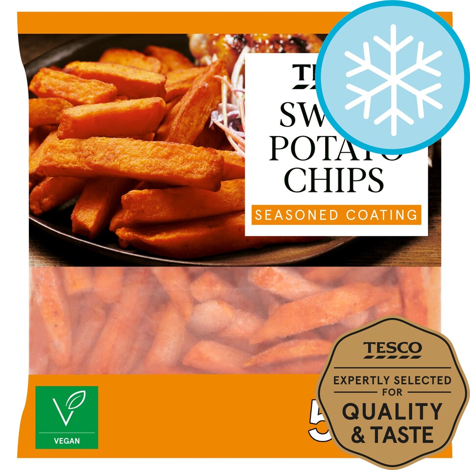 Tesco Sweet Potato Oven Chips 500G Tesco Groceries