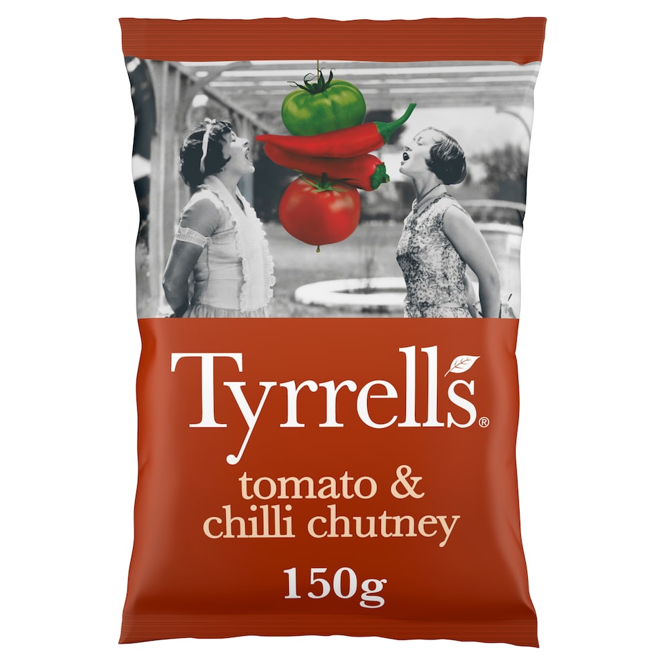 image 1 of Tyrells Tomato & Chilli Chutney Flavoured Crisps 150G