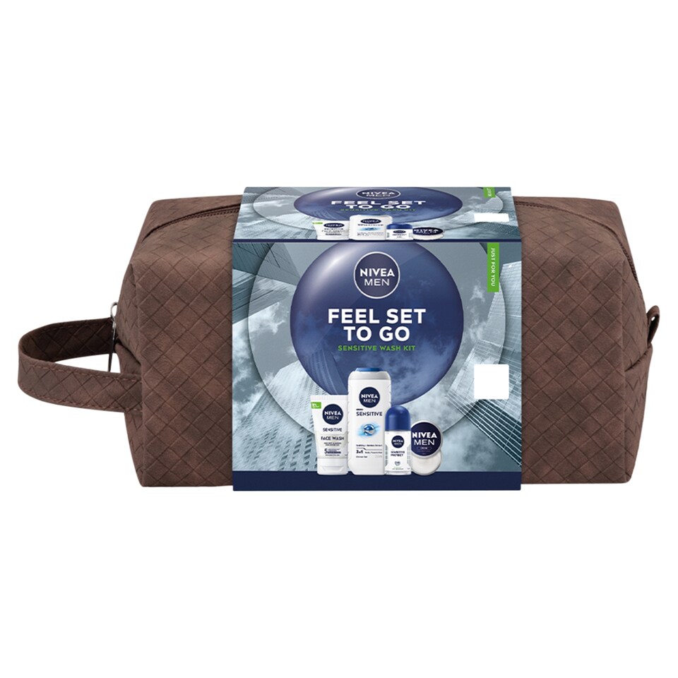 image 1 of NIVEA MEN Feel Set To Go Skincare Gift Set