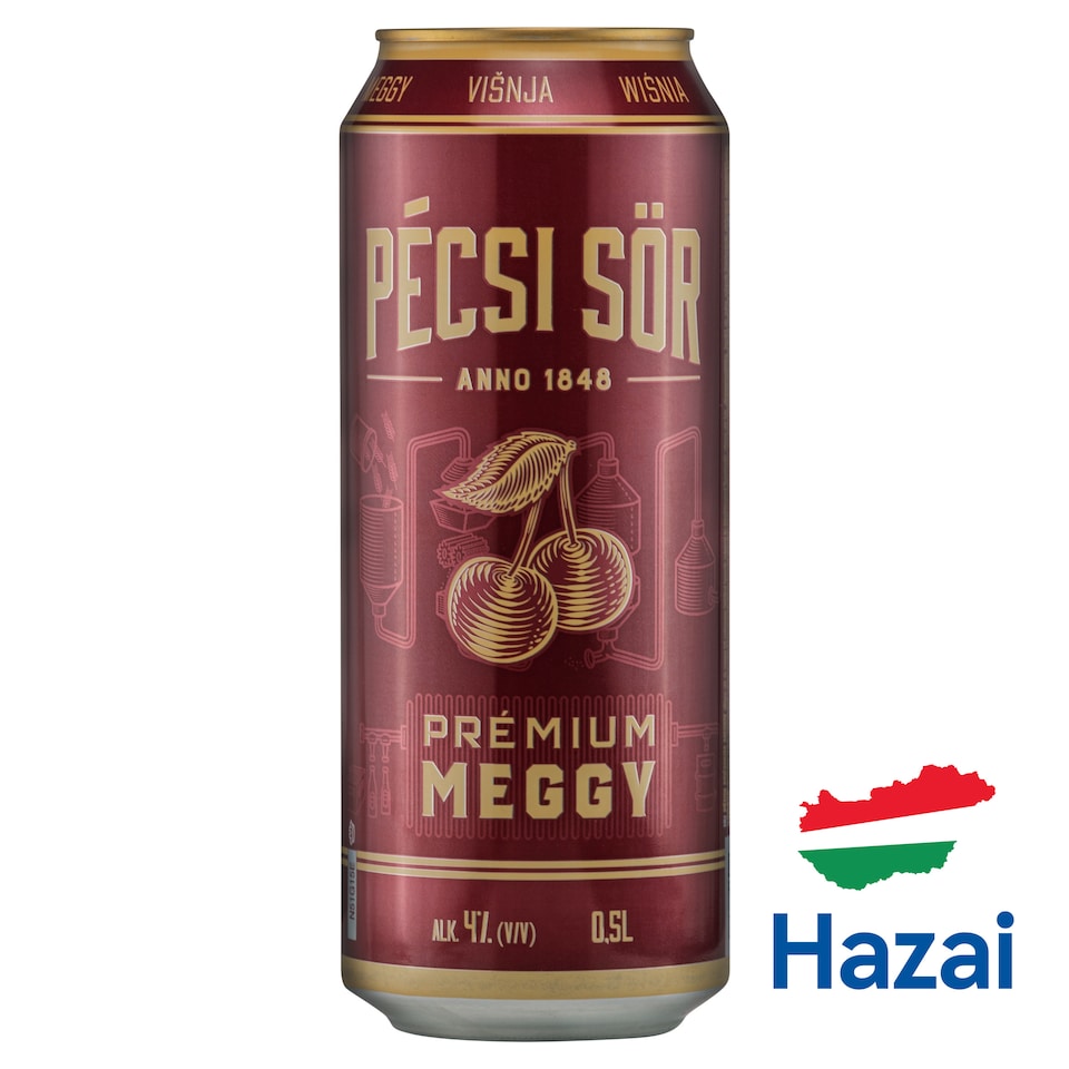 Pécsi Premium Sour Cherry Beermix with Sour Cherry Flavour 4% 0,5 l