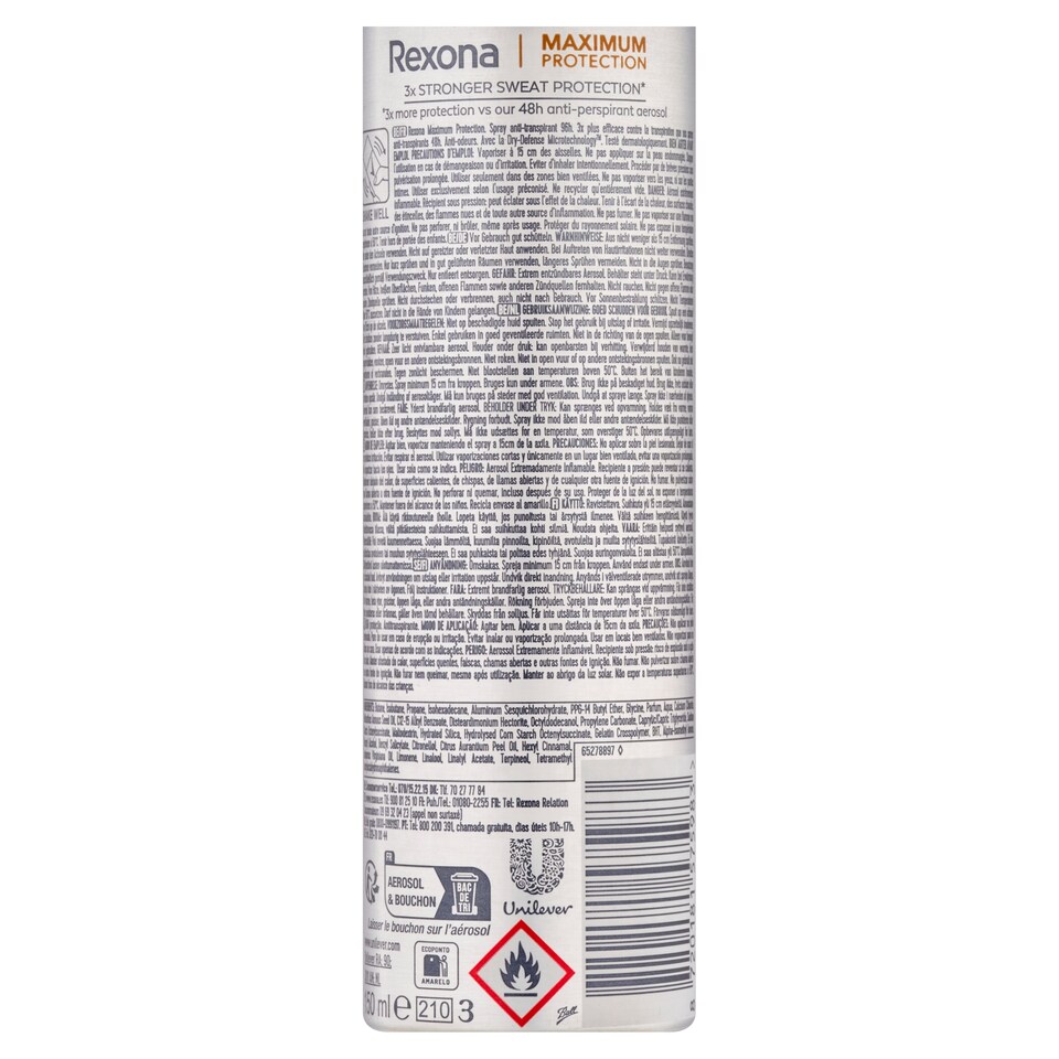 image 1 of Rexona Maximum Protection Clean Scent Antiperspirant Spray 150ml