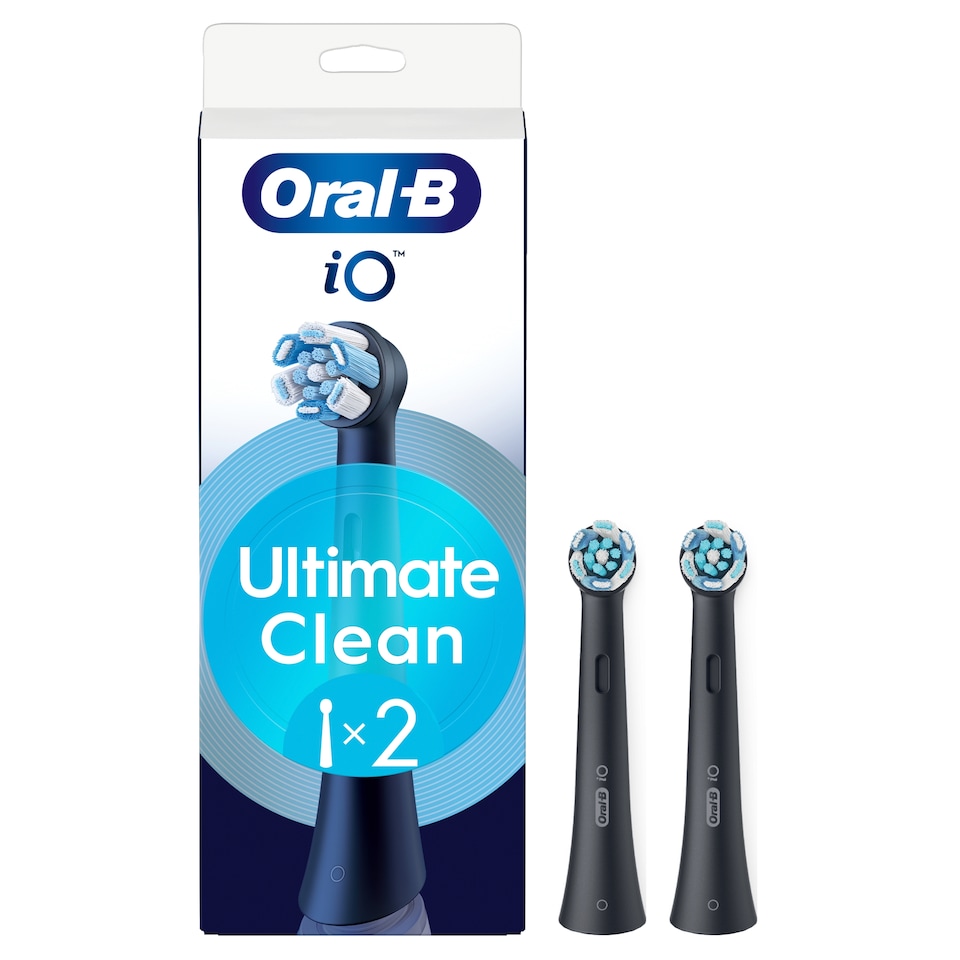 image 1 of Oral-B iO Ultimate Clean Black Replacement Electric Toothbrush Heads 2 Pack