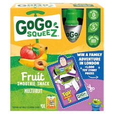 GoGo Squeez Fruit Smoothie Snack - Multifruit 4x90g