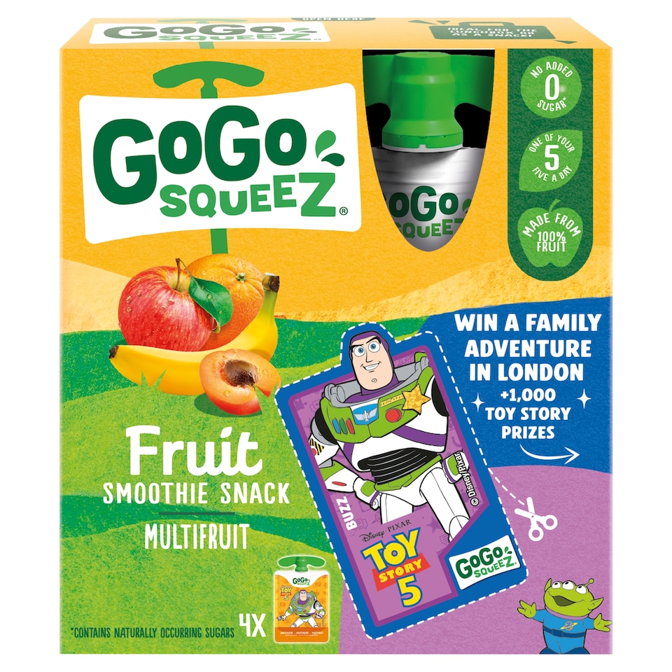 image 1 of GoGo squeeZ Fruit Smoothie Snack Multifruit 4X90g