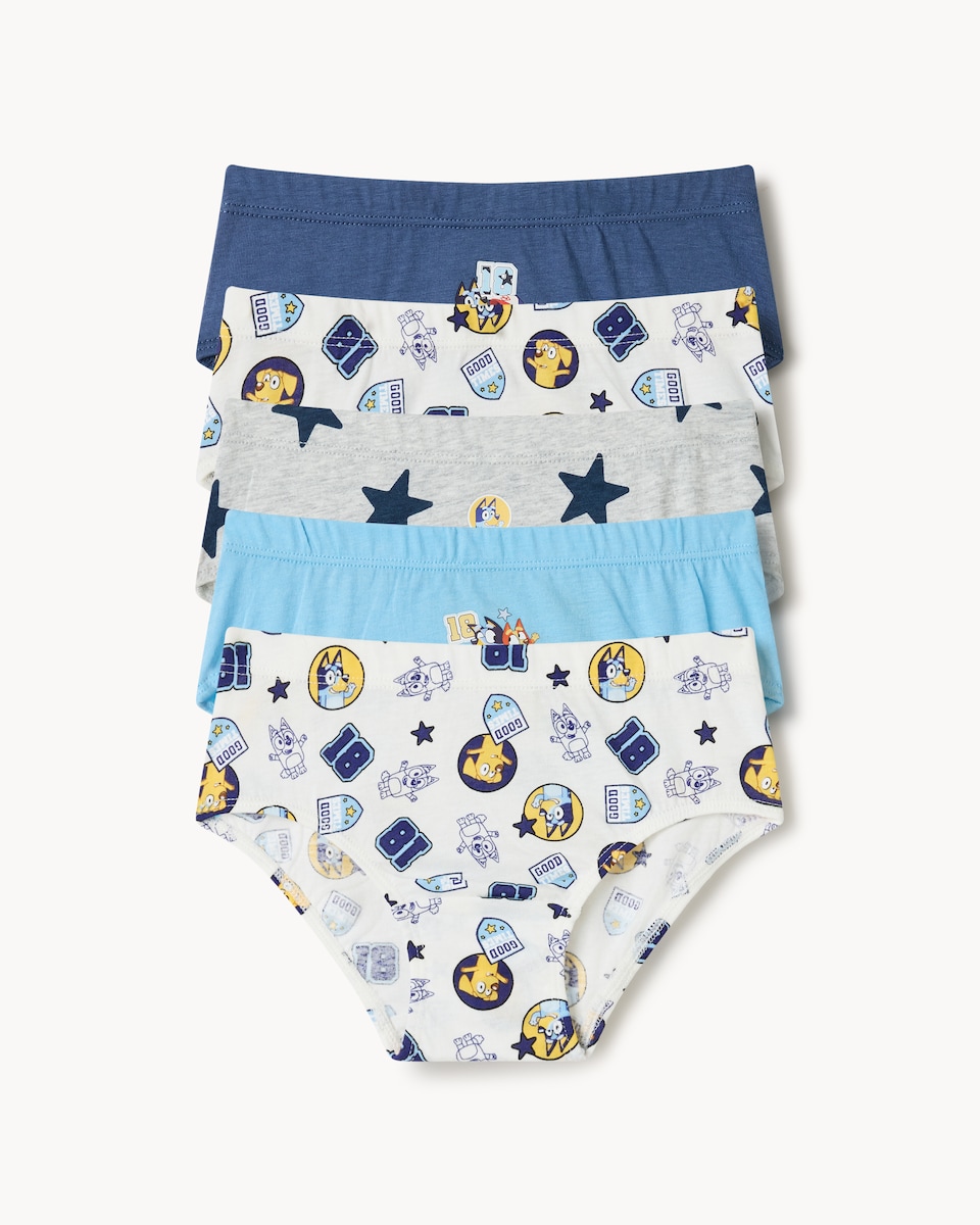 image 1 of Bluey 5-Pack Pure Cotton Briefs in Multi