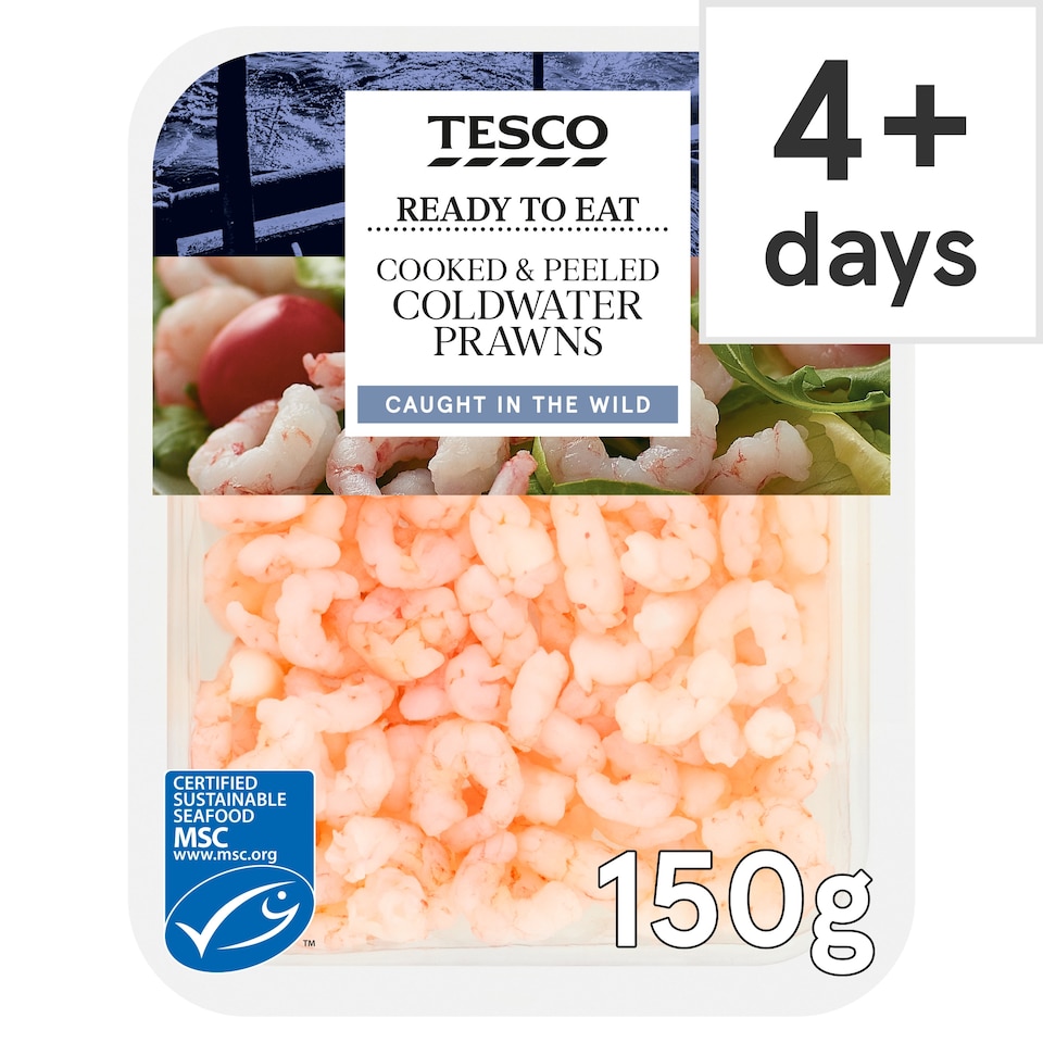 Tesco Cold Water Prawns 150G