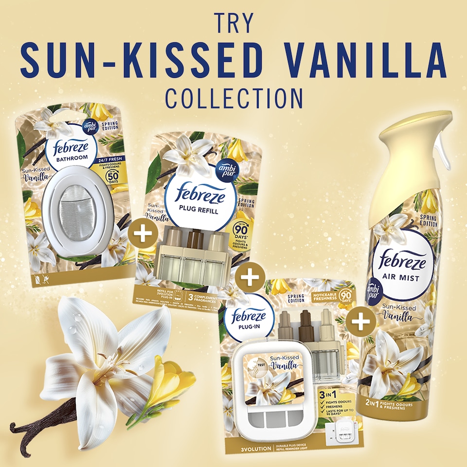 image 1 of Febreze 3Volution Plug In Refill Vanilla & Magnolia 2X20ml