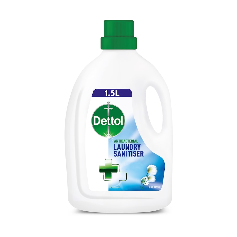image 1 of Dettol Antibacterial Laundry Cleanser Liquid Fresh Cotton 1.5L