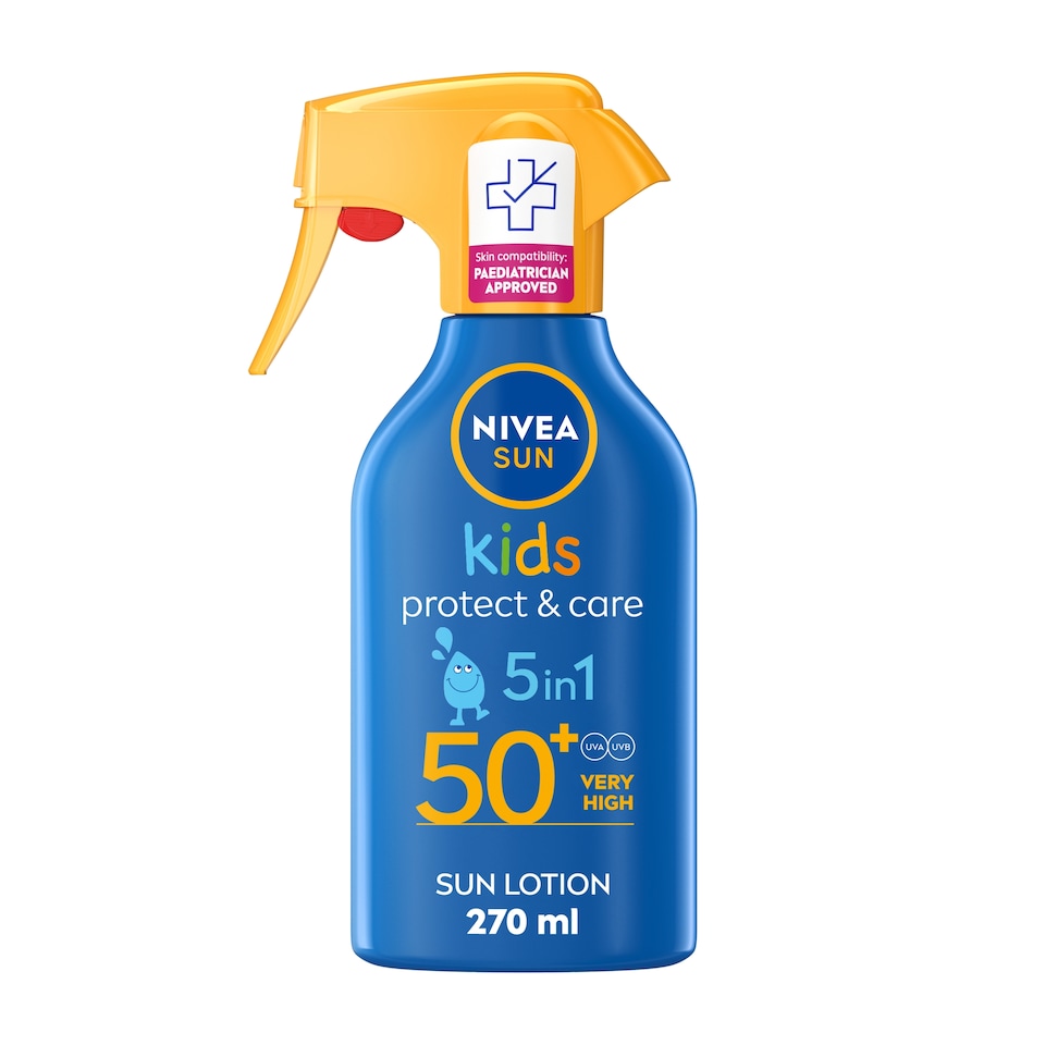 image 1 of NIVEA SUN Kids Protect & Care Sun Cream Trigger Spray SPF50 270ml