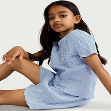 F&F Girls 2-Piece Textured Set in Blue