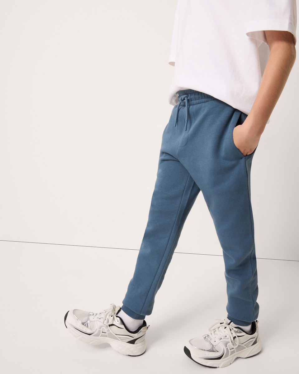 image 1 of F&F Boys 3-Pack Cotton Rich Joggers in Blue