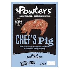Powters Chefs Pig Sausage Meat 400G