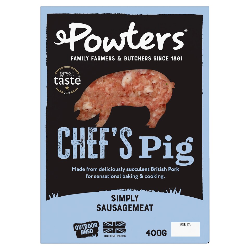 Powters Chefs Pig Sausage Meat 400G