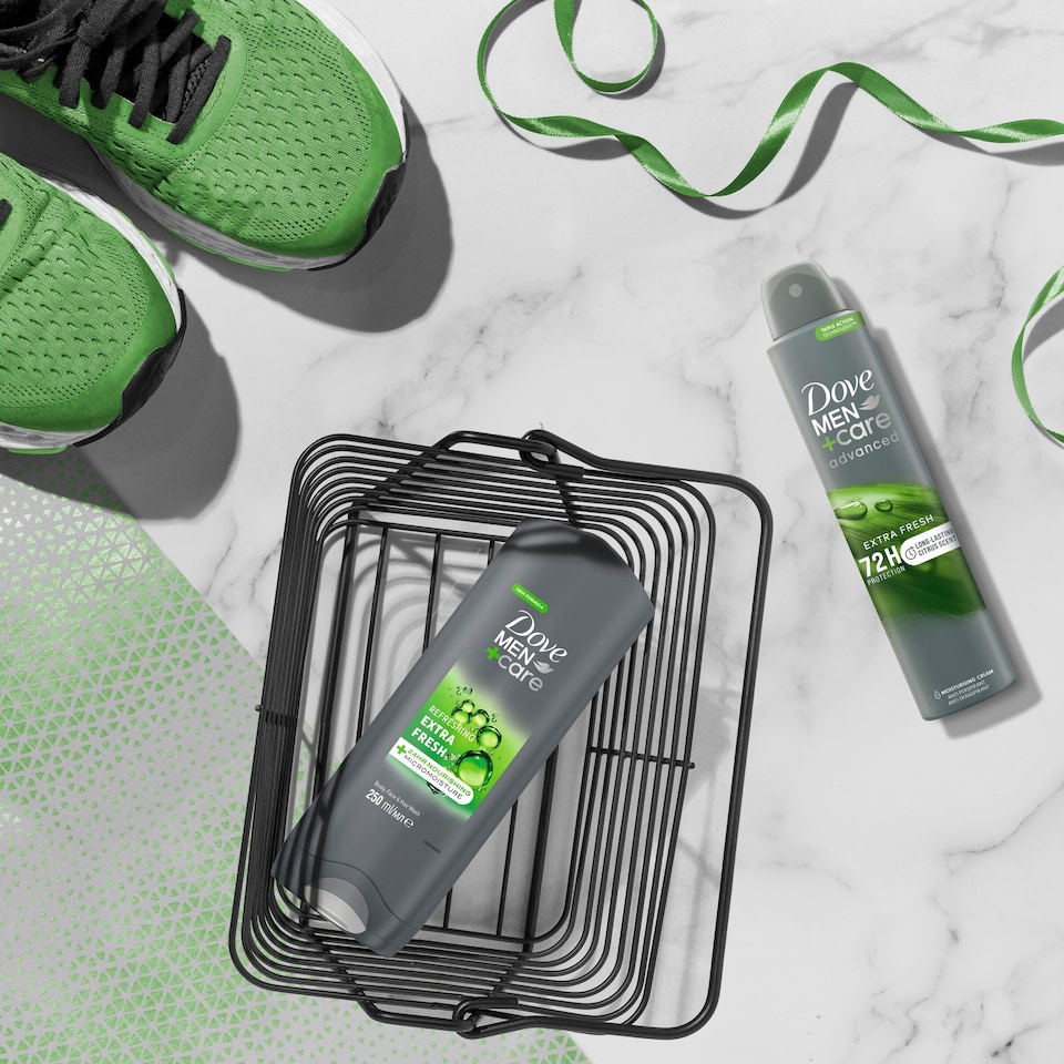 image 1 of Dove Men+Care Extra Fresh Duo with Gym Towel Gift Set