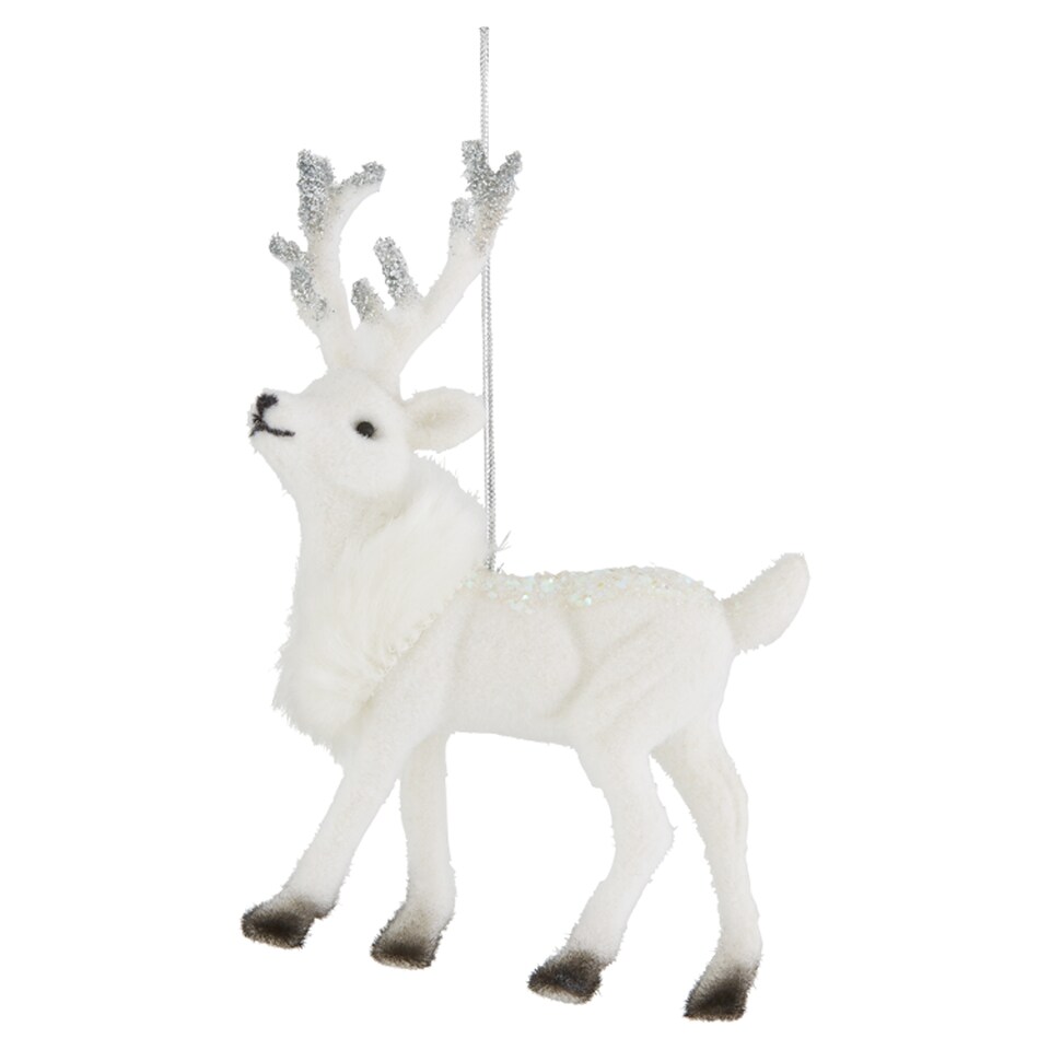 Tesco Hanging Flocked Deer With Scarf