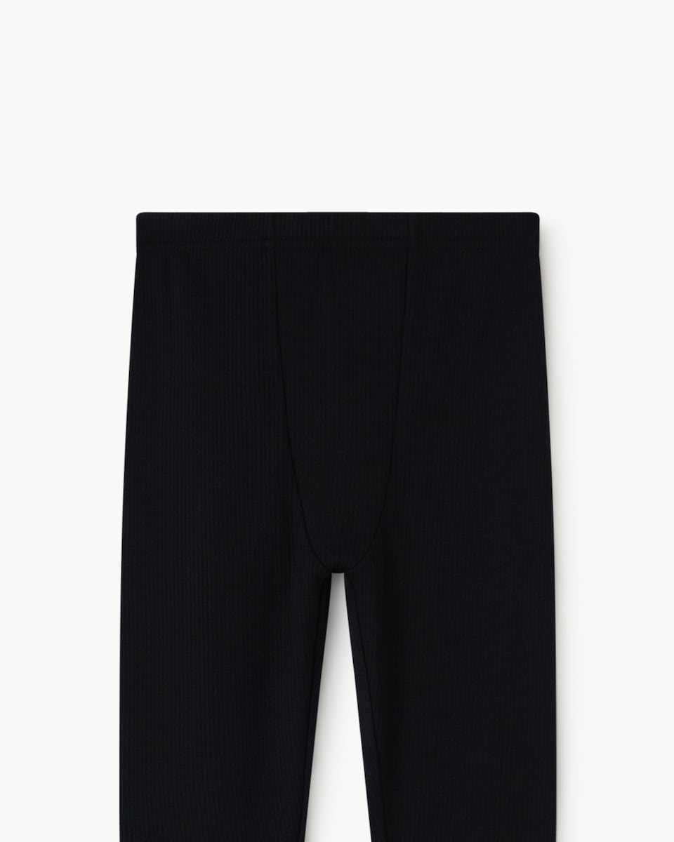 image 1 of F&F Boys WARMPLUS™ Ribbed Thermal Long Johns in Black