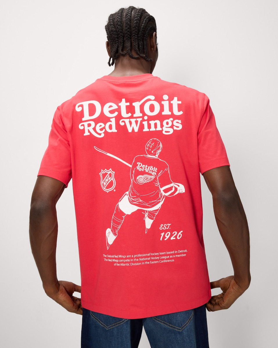 image 1 of NHL Pure Cotton Printed T-Shirt in Red