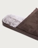 image 3 of F&F Faux Suede Fur Lined Mule Slippers in Brown