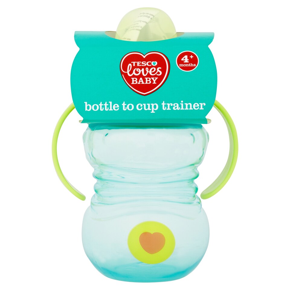 image 1 of Tesco Loves Baby Bottle To Cup Trainer Pink