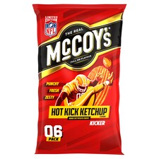 McCoy's Hot Kick Ketchup Multipack Crisps 6x25g