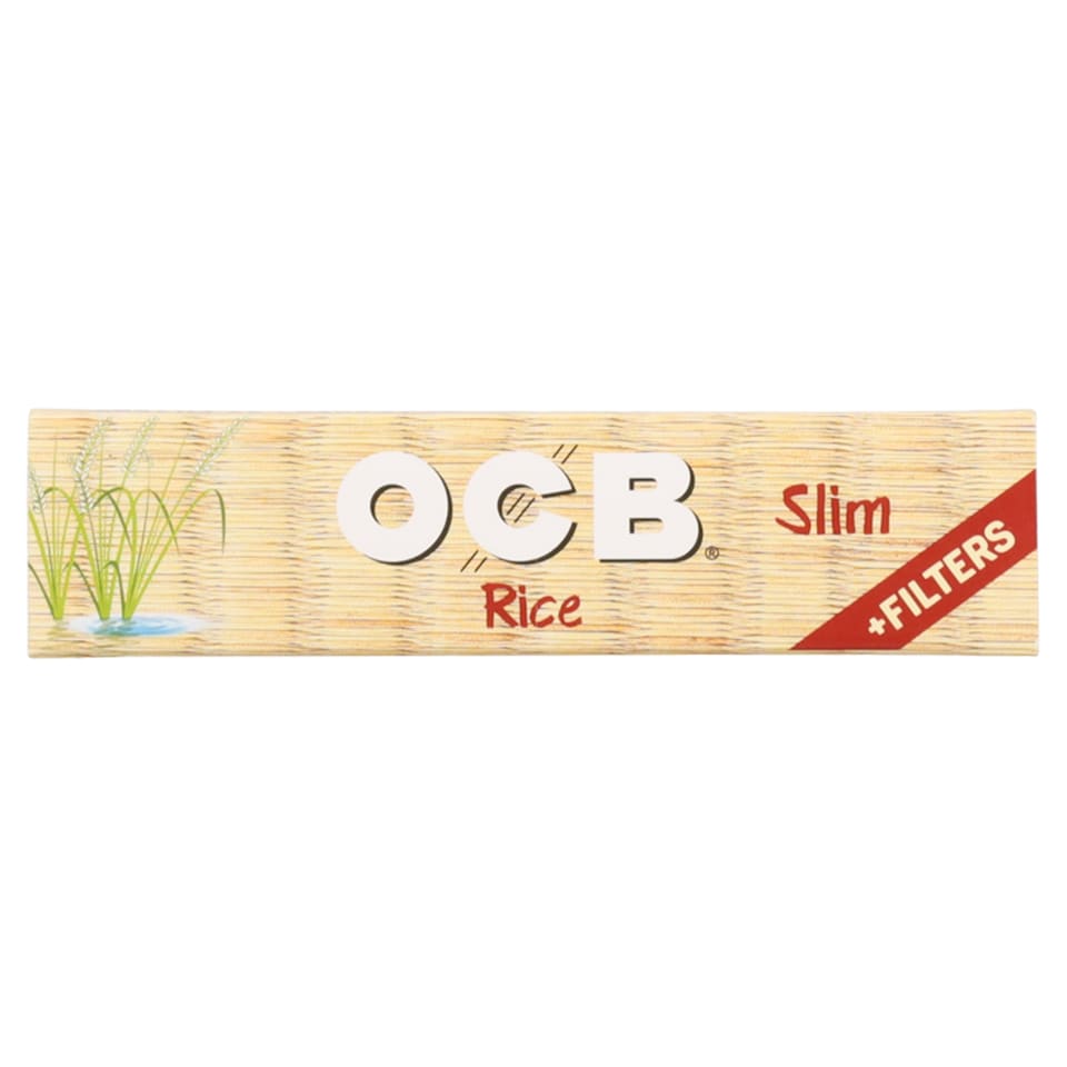 OCB Rice Slim Rolling Papers with Filters 32 Pack