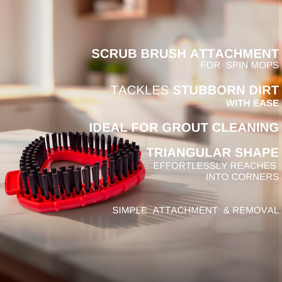 image 1 of Vileda Turbo Scrub Brush Spin Mop Attachment