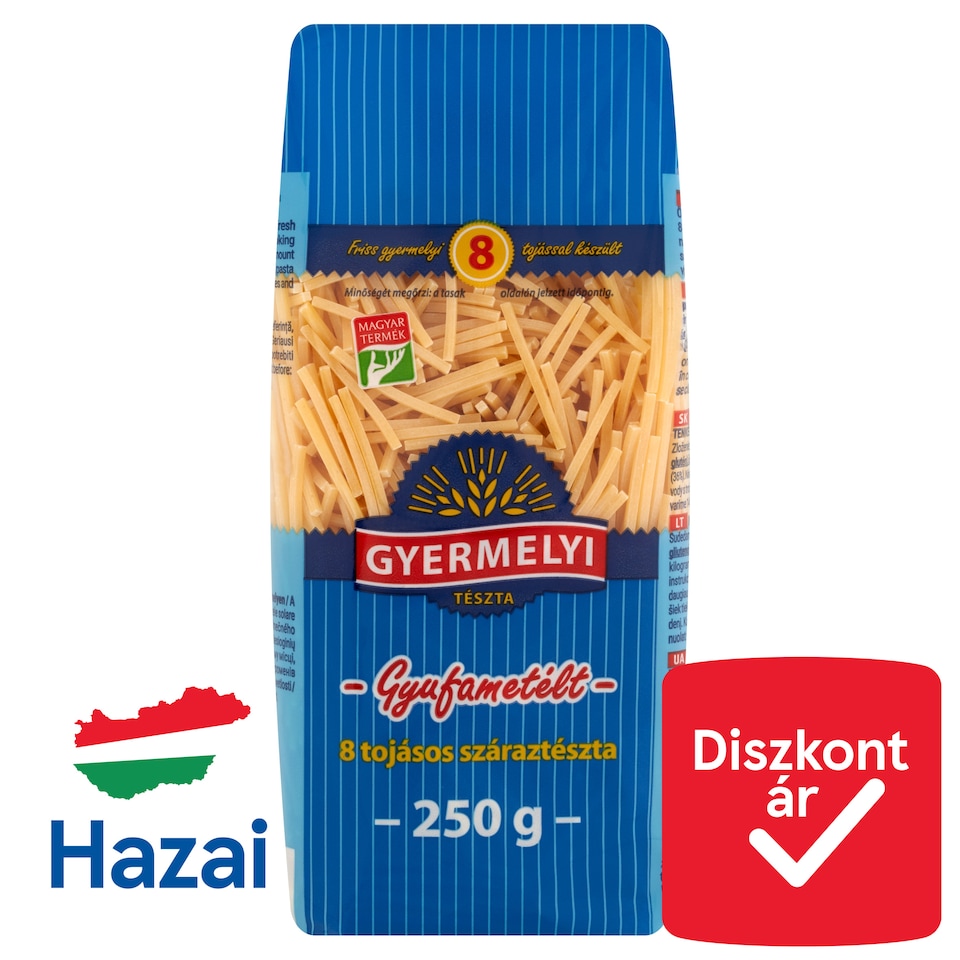 Gyermelyi Sticklets Dry Pasta with 8 Eggs 250 g