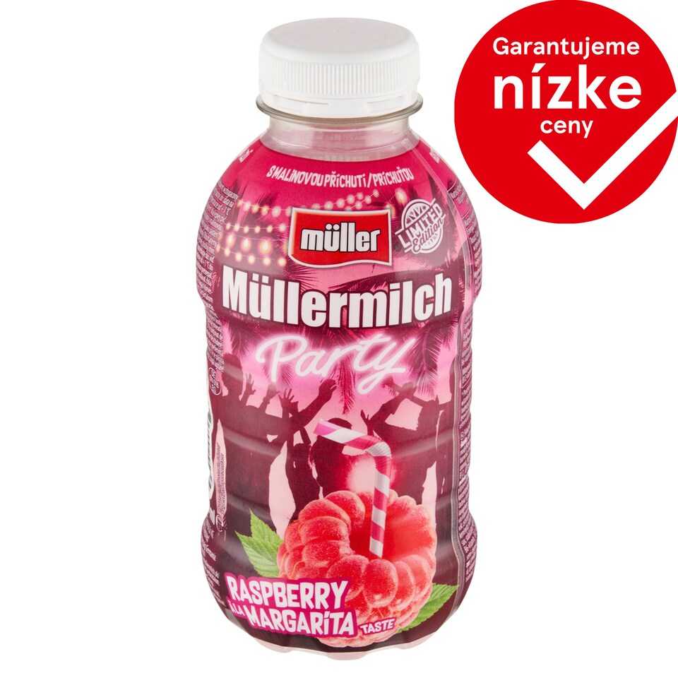 Müller Müllermilch Party mliečny nápoj s malinovou príchuťou 400 g