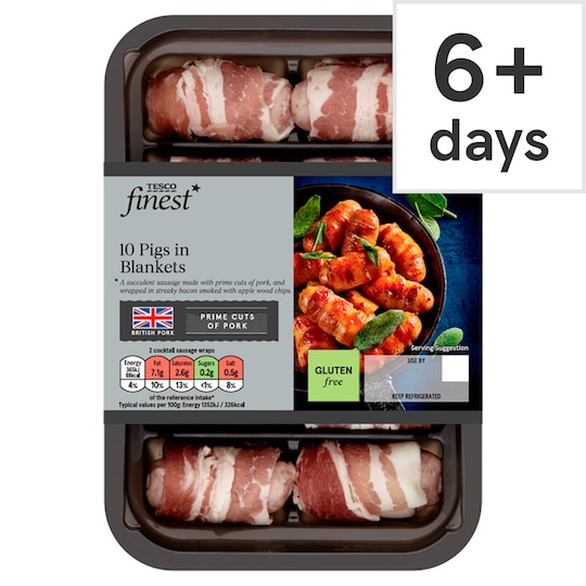 Tesco Finest 10 Pigs In Blankets 210G Tesco Groceries