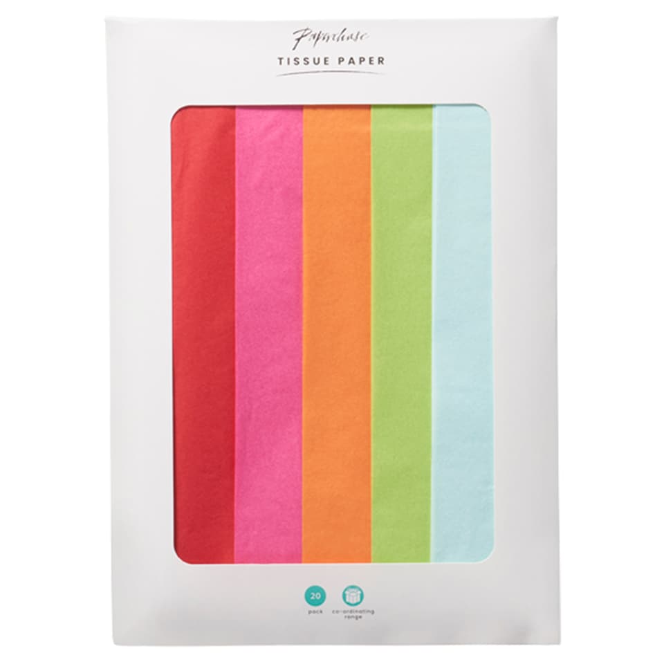 image 1 of Paperchase Rainbow 20 Pack Tissue Paper
