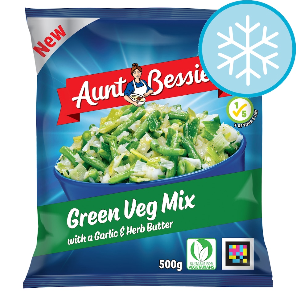image 1 of Aunt Bessie’s Green Vegetable Mix 500g 