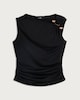 image 4 of F&F Ruched Twist Front Sleeveless Top in Black