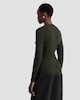 image 4 of F&F Ribbed Knit Crew Neck Jumper in Khaki